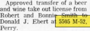 Cornerstone Grocery - Nov 10 1970 Liquor License